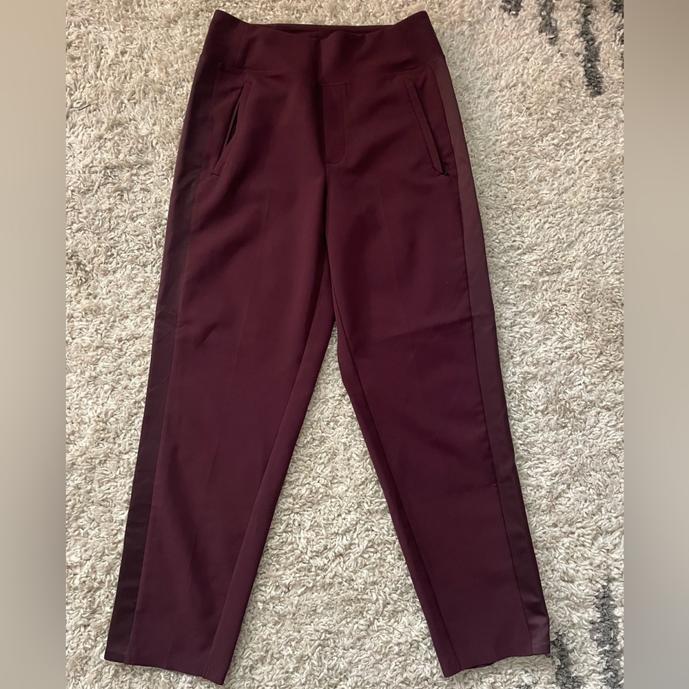 Athleta Burgundy/Twine Tapered Ponte Pants